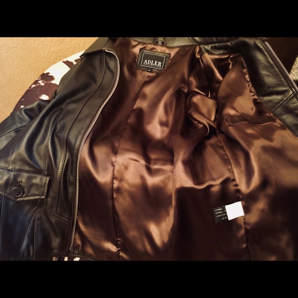 Brown Genuine Leather Jacket - Picture 8 of 11
